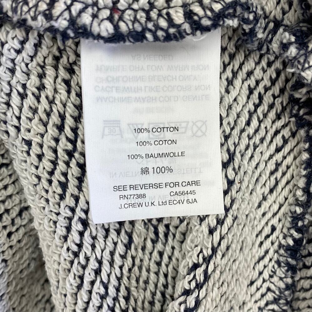 J. Crew Twist-Front Heathered Pullover Cotton Sweatshirt in Blue, Size S/M - Picture 7 of 11